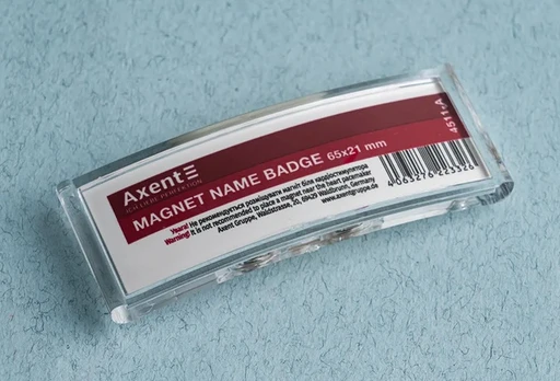 Magnetinis vardinės kortelės dėklas AXENT, 65x21 mm