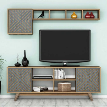 Tv staliukas İnci-Walnut, Blue Graikinis riešutas Mėlyna