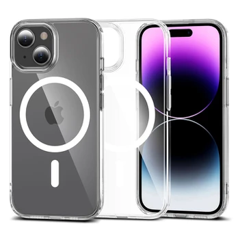 Skaidrus dėklas Apple iPhone 15 telefonui "Tech-Protect Flexair Hybrid Magsafe"