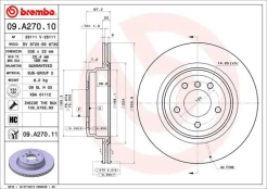 Stabdžių diskas BREMBO 09.A270.11 kaina