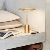 "Beacon" LED stalinė lempa "Smith" bronzos spalvos metalinis USB prievadas