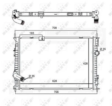 Variklio radiatorius NRF NRF 58455