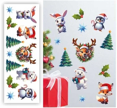 Fiesta Jule dyr stickers, 25 x 70 cm