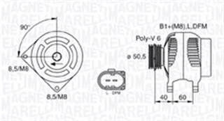 Kintamosios srovės generatorius MAGNETI MARELLI 063731542010
