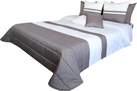 Lovatiesė NM45-G, balta/grafito, 170 cm x 210 cm
