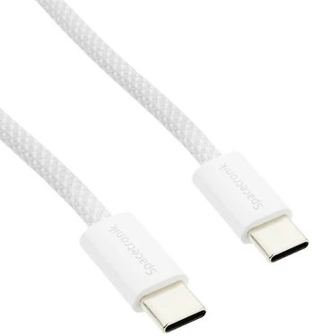 Kabelis USB-C PD100/240W Spacetronik 2m balta