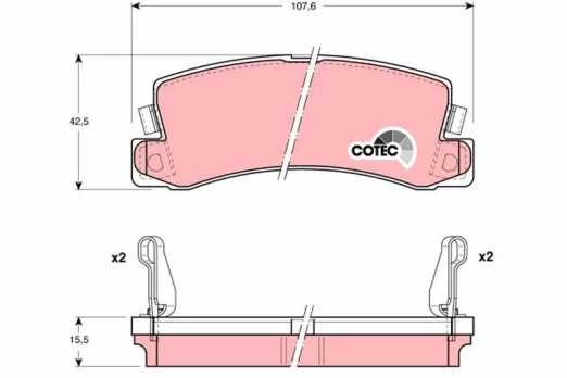 TRW GDB1168 Brake pad set