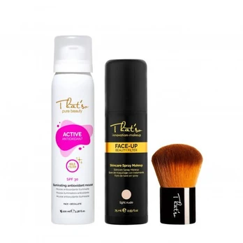 That'so Kabuki Brush Rinkinys Active Antioxidant SPF 30+, Face-Up - HD Light Nude