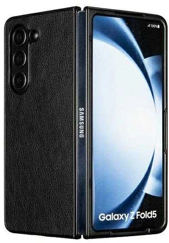 Beline Dėklas Leather Case Sam Z Fold 6 juoda/juodas