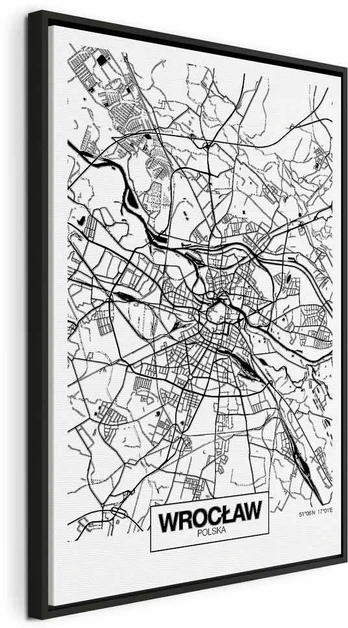 Artgeist Paveikslas - City Plan: Wroclaw (1 Part) Vertical