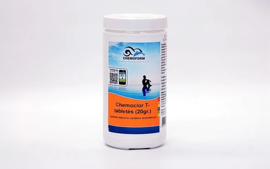 Lėto tirpimo chloro tabletės Chemoform 1kg po 20 gr.
