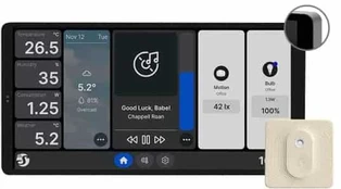 Shelly Plug&Play "Wall Ekranas X2 Sidabrinis + Blu H&T Ivory" Android WLAN Sidabrinė