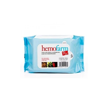 „Hemofarm Plus“ drėgnos servetėlės 20 vokų
