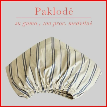 Paklodė su guma - 140x200+20cm.