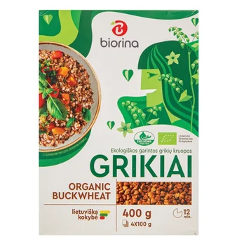 Ekologiški grikiai BIORINA, 4 x 100 g