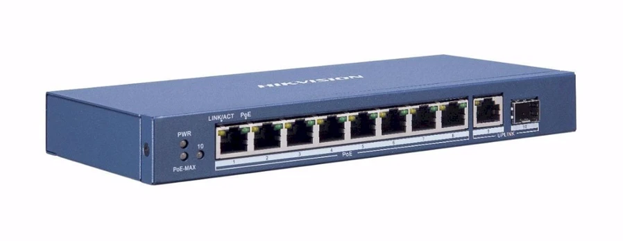 Hikvision 10 prievadų 8 PoE prievadų komutatorius DS-3E0510P-E