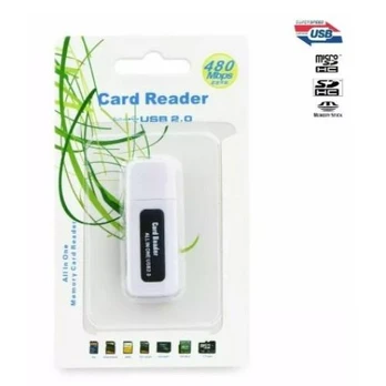 HQ USB 2.0 Flash Stick Card reader 15in1 Micro SD / SD / Mini SD / XD / MS Duo / MMC White