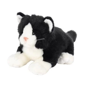 Pliušinis žaislas Beppe Cat, baltas/juodas, 30 cm