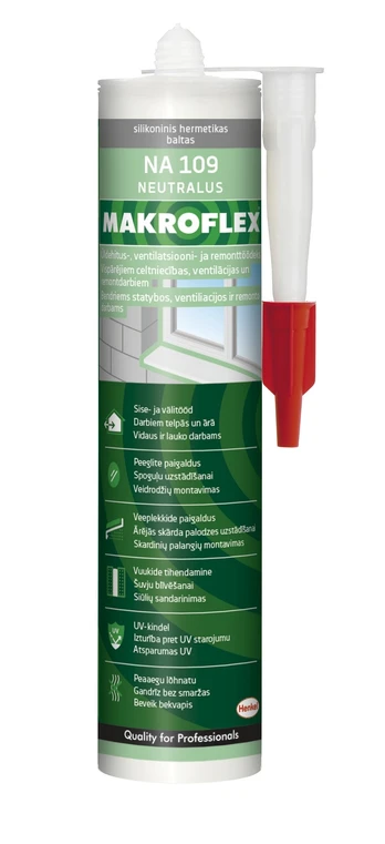 Silikonas Makroflex NA 109 Neutral Premium, 300 ml, skaidrus