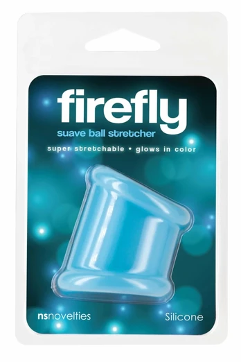Firefly Suave Ball Stretcher Blue - Soft Liquid Silicone, Glow-in-the-Dark