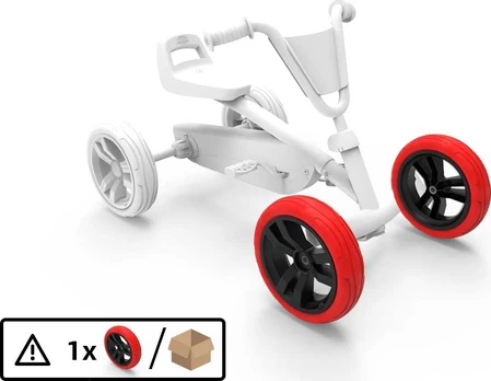 Berg Wheel 9x2 - Juodas/Raudona Front
