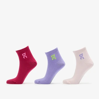 On Logo Sock Mid 3-Pack Orchid/ Comet - Dydis L (2UF10523891 Kojinės)