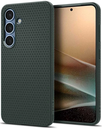 Žalias dėklas Samsung Galaxy S25 telefonui "Spigen Liquid Air"