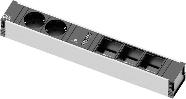 Bachmann 912.0168 - 2 AC outlet(s) - Indoor - Juodas,Pilkas - 1 pc(s)