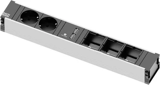 Bachmann 912.0168 - 2 AC outlet(s) - Indoor - Juodas,Pilkas - 1 pc(s) kaina