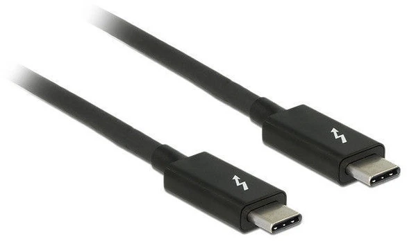 Laidas Delock Thunderbolt 3 USB-C Cable Passive Thunderbolt 3, Thunderbolt 3, 1 m, juoda