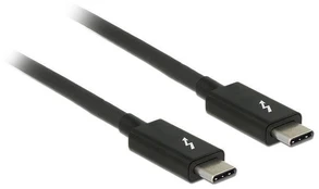Laidas Delock Thunderbolt 3 USB-C Cable Passive Thunderbolt 3, Thunderbolt 3, 1 m, juoda kaina