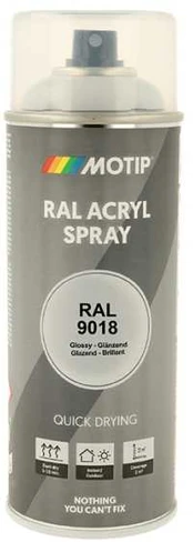 Motip Ral 9018 high gloss papyrus baltas
