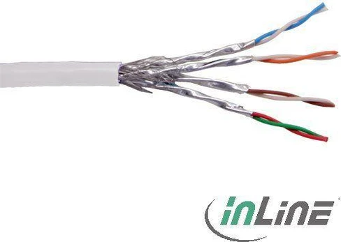InLine 1000 Mbps RJ45 baltas 100m (76499W) tinklo kabelis