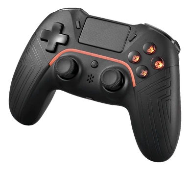PS4/PC/Android/iOS valdiklis DELTACO GAMING Bluetooth, 2 programuojami makrokomandos mygtukai, juodas / GAM-139