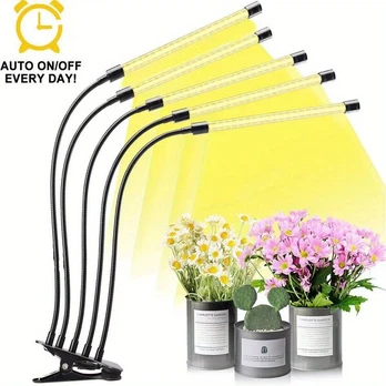 USB LED fito lempa augalams, 3 galvutės USB prievadas