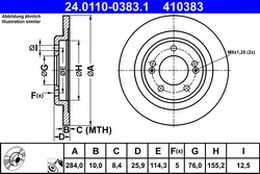 ATE 24.0110-0383.1 Brake Disc kaina