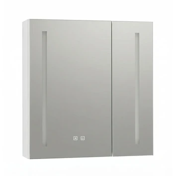 Vonios spintelė su LED veidrodžiu Rea M1015-60, 60x65 cm