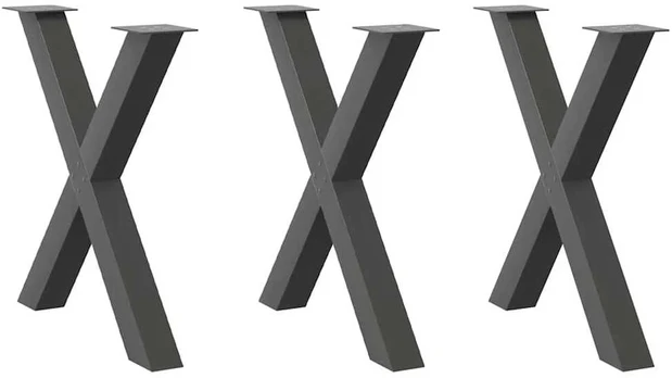 Valgomojo stalo kojelės, X formos, 3 vnt., 70x(72-73)cm