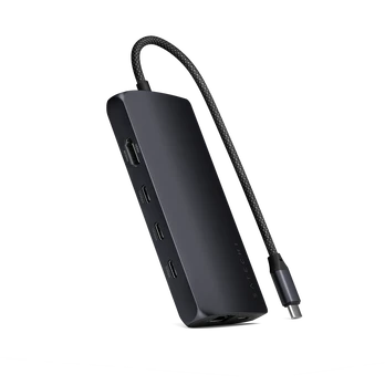 Satechi USB-C Multiport Adapter 8K with Ethernet V3 - Midnight
