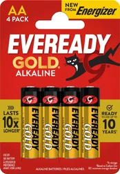 Energizer battery Eveready Gold AA CP4 kaina