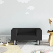 Vaikiška sofa, juodos spalvos, 50x40x26,5cm, aksomas kaina