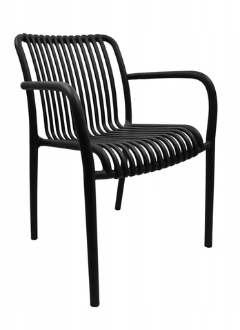 Lauko kėdė Parga, juoda sp., 55 cm x 49 cm x 80 cm