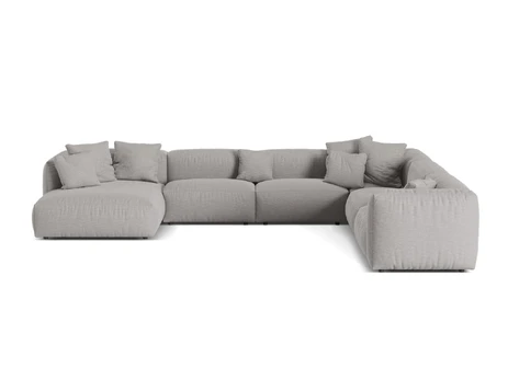 Modular Right Corner Sofa, "Martina", 6 Seats, 404x312x75, Light Grey