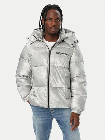 Karl Lagerfeld Jeans Žieminė striukė B4M15032 Pilka Regular Fit