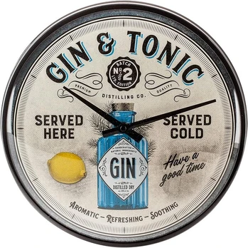 SIENINIS LAIKRODIS »Gin & Tonic Served Here«, Nostalgic-Art