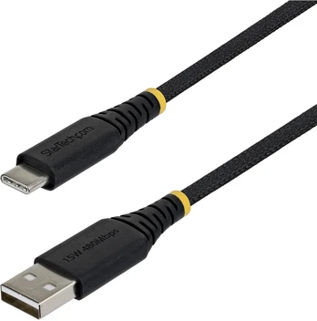 Kabelis USB StarTech kabelis USB USB 2.0 0,15 m USB A USB C 0,48 Gbit/s 15 W Juodas (USB2AC15CMBR)