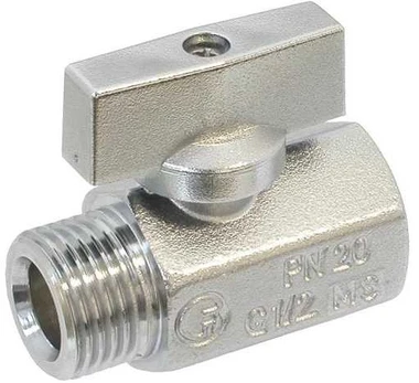 gpa Minikuglehane rødgods 1/2'' muffe/nippel