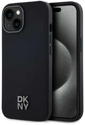 Dėklas DKNY PU Leather Stack Logo Magsafe Case for iPhone 15 Juodas kaina
