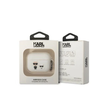 Dėklas Karl Lagerfeld KLACAPSILKCW AirPods Pro Baltas