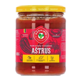 Aštrus pomidorų PADAŽAS, 480 g